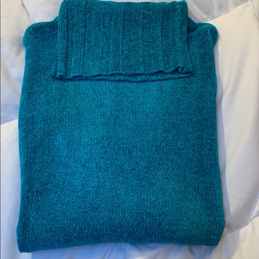 NWT teal chenille turtleneck